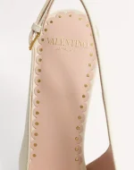 Valentino Bepointy Slingback Pump In Patent Leather And Kidskin 80Mm - Image 2